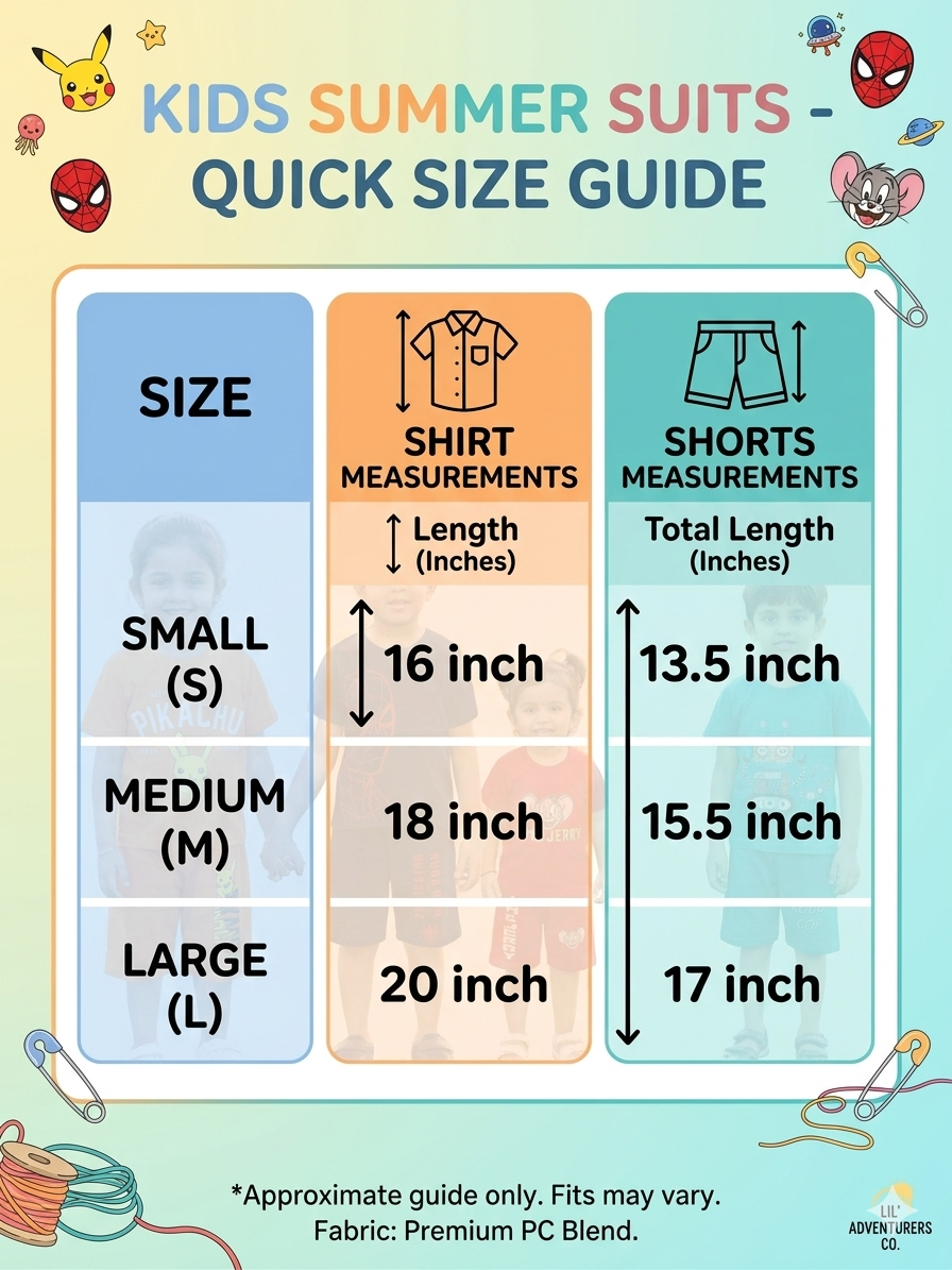 Pack of 3 Summer Suites For Kids