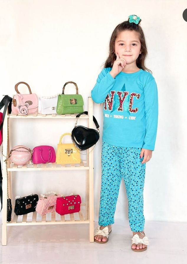 NYC PJ Set - Light Blue