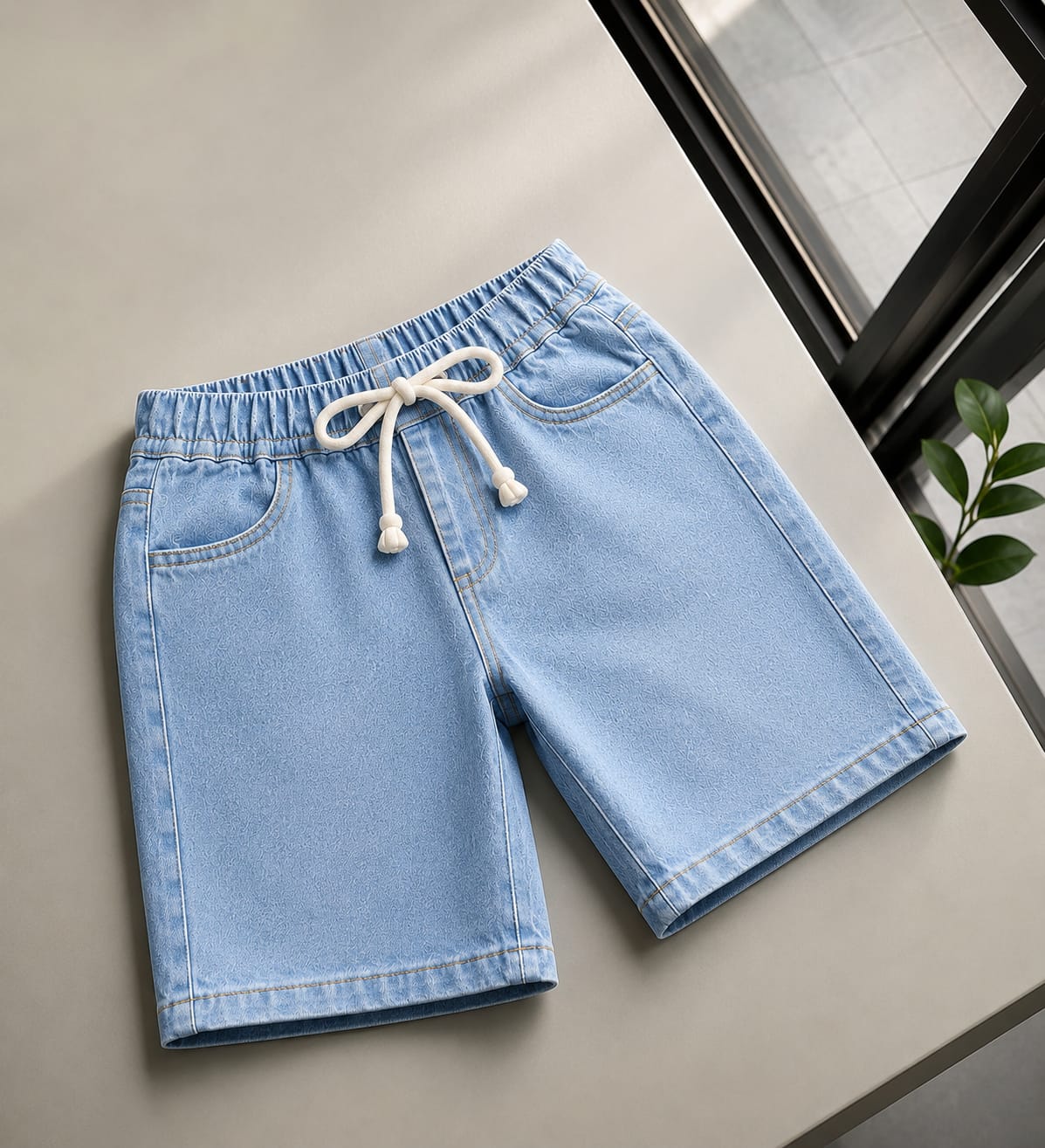 Kids jeans short - ice blue