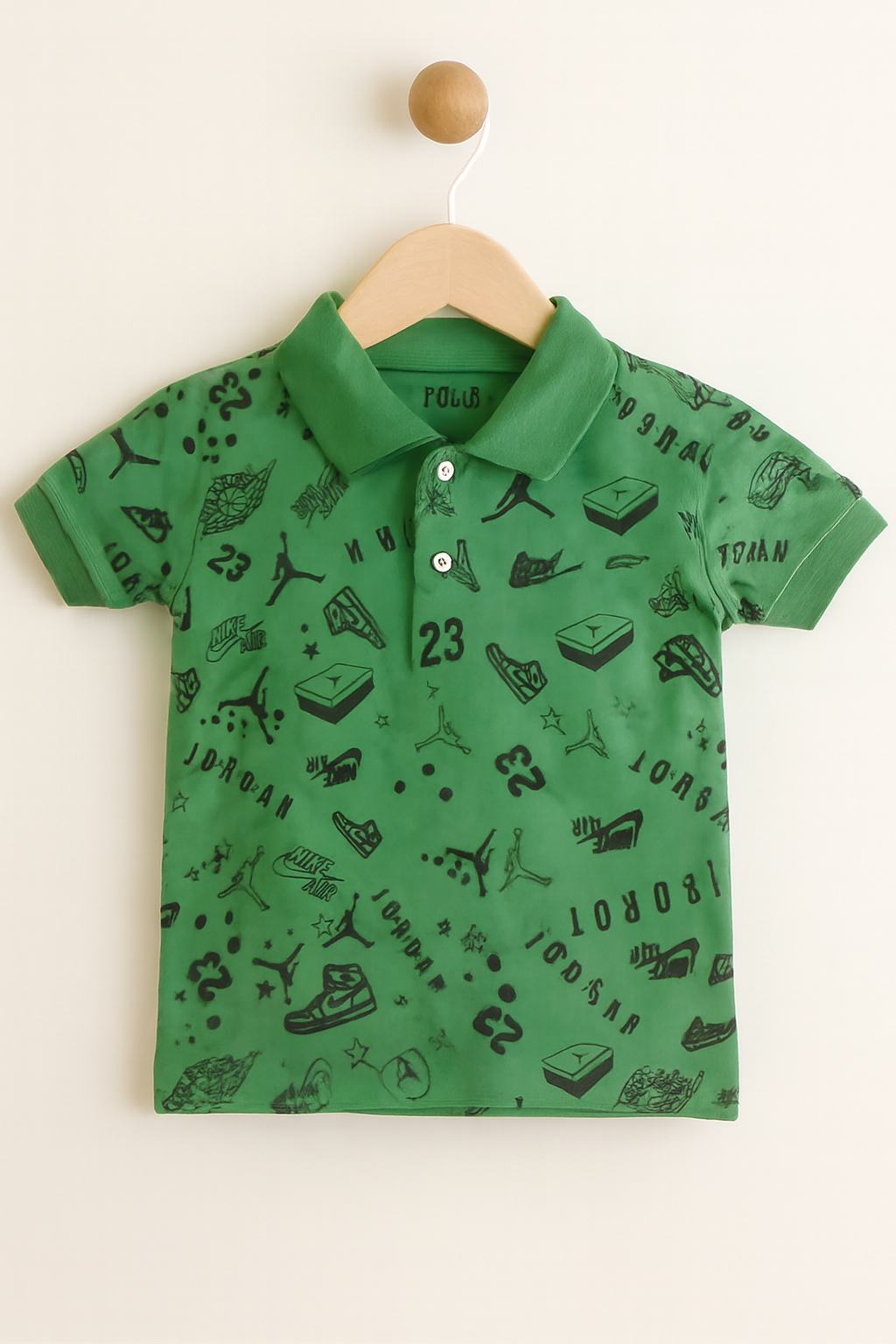 Green polo shirt