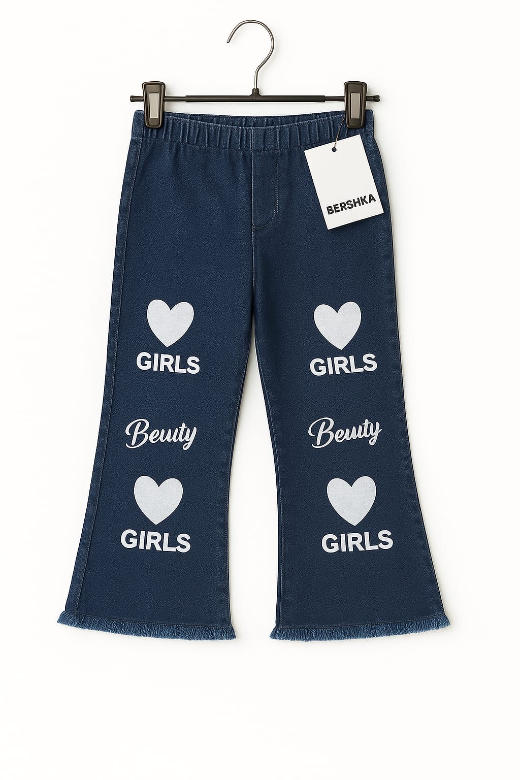 Heart Charm Denim Flappers