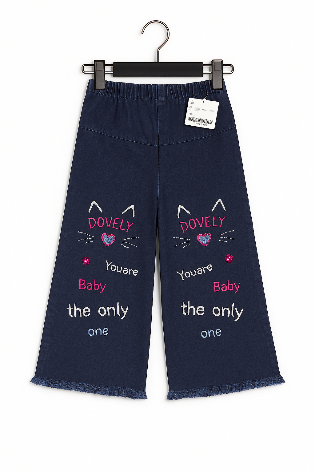 New Girls embroidery loose mom Jeans