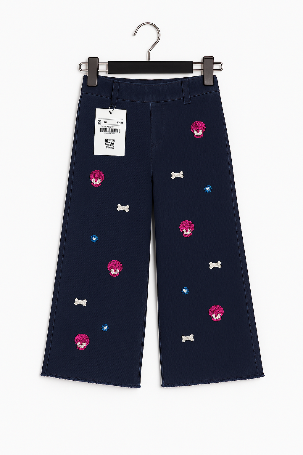 New Girls embroidery loose mom Jeans