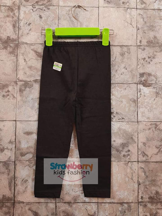 Black Color Lycra Cotton Tights - Strawberry Kids Fashion