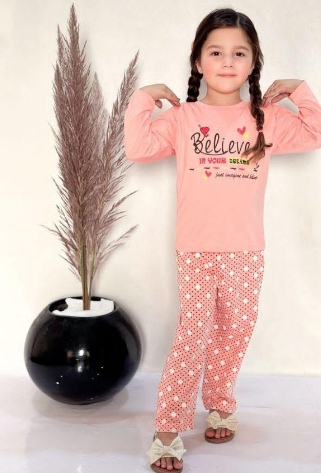 Believe In Your Dreams PJ Set - Peach