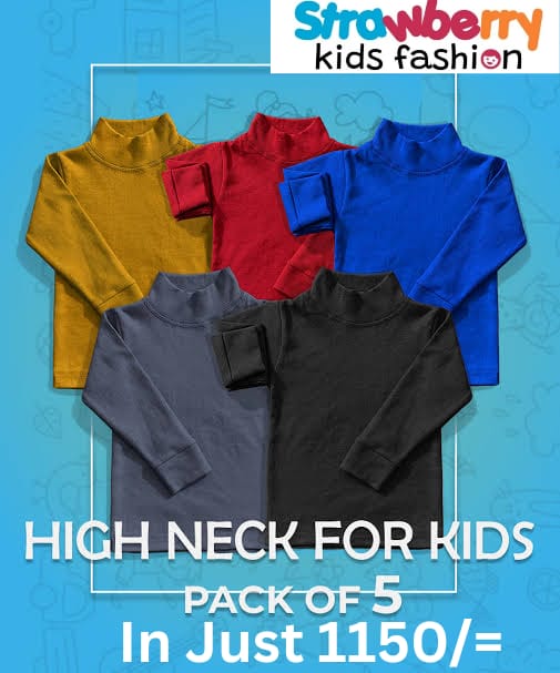 PACK OF 5 COLORFUL HINECKS FOR KIDS - Strawberry Kids Fashion