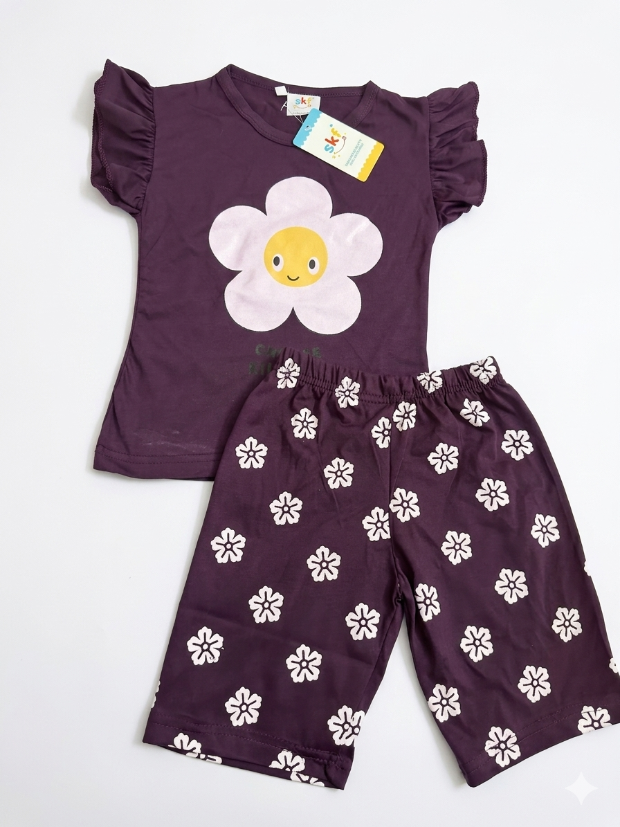 Purple Flower Summer Suite Baby Girl