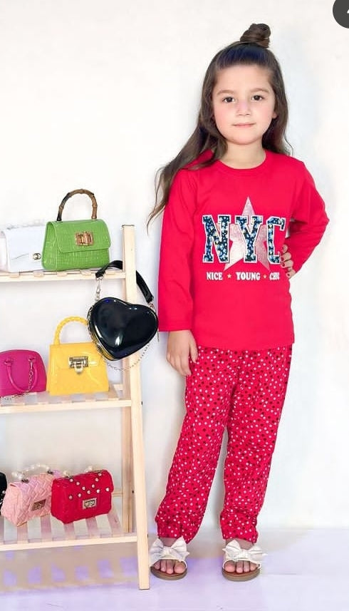 NYC  PJ Set - Red