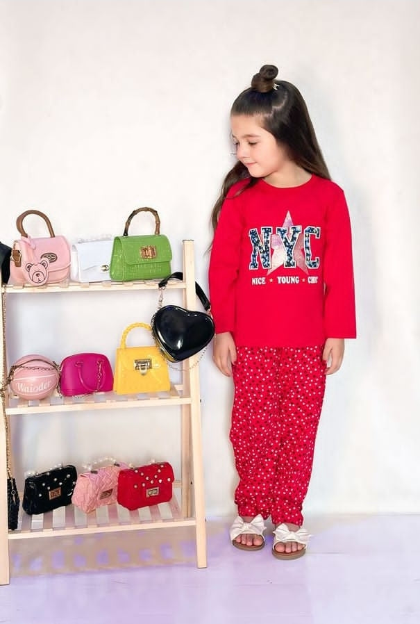 NYC  PJ Set - Red