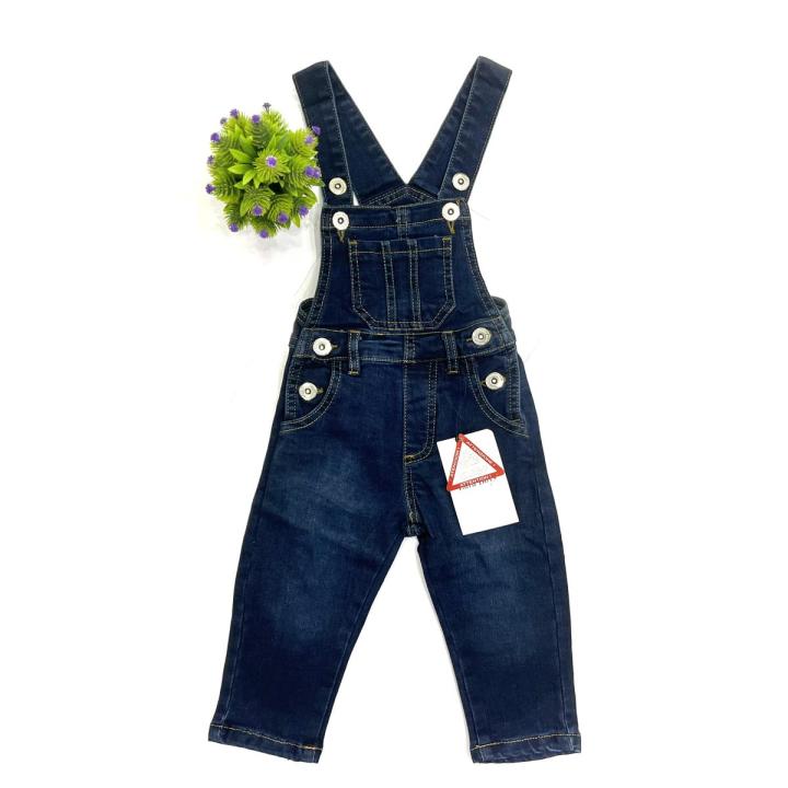 Kids Denim Dungaree - Dark Blue