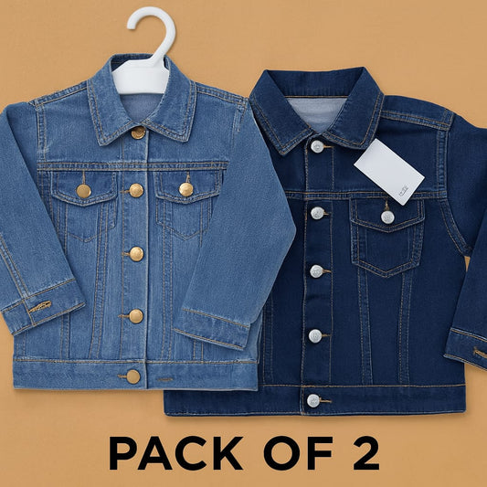 Pack of 2 denim jackets (dark & ice blue)