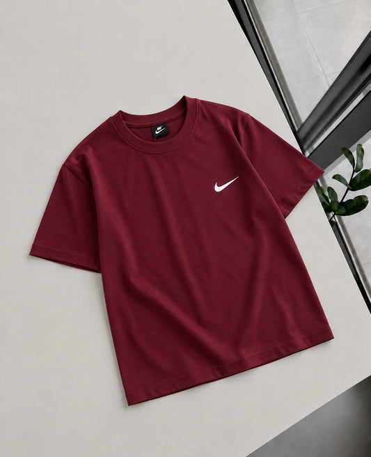 100% cotton jersey Tshirt - meroon