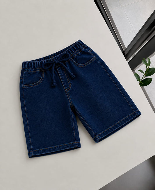 Kids Denim Shorts – Navy Blue | Jeans Shorts for Boys Pakistan