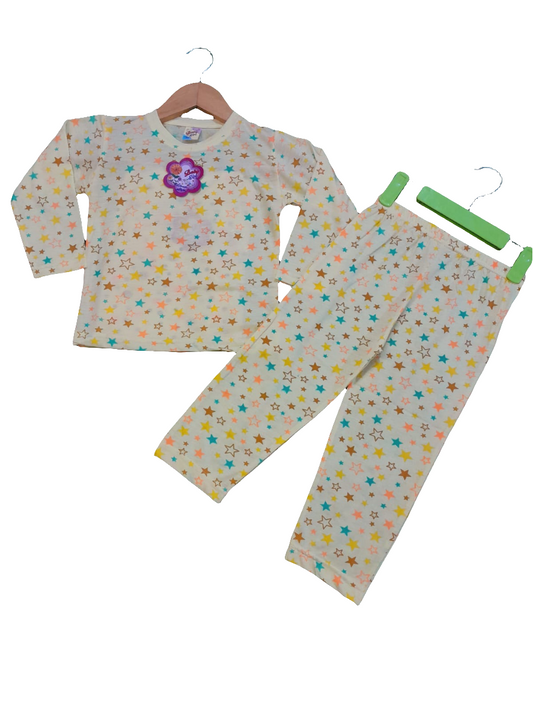 Stars Printed Pajama Set For Kids
