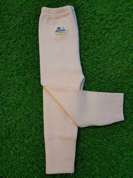 Light Pink Color Winter Rib Tights For Girls - Strawberry Kids Fashion