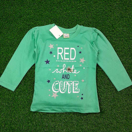 Girls Full Sleeves T-shirt - 020 - Strawberry Kids Fashion