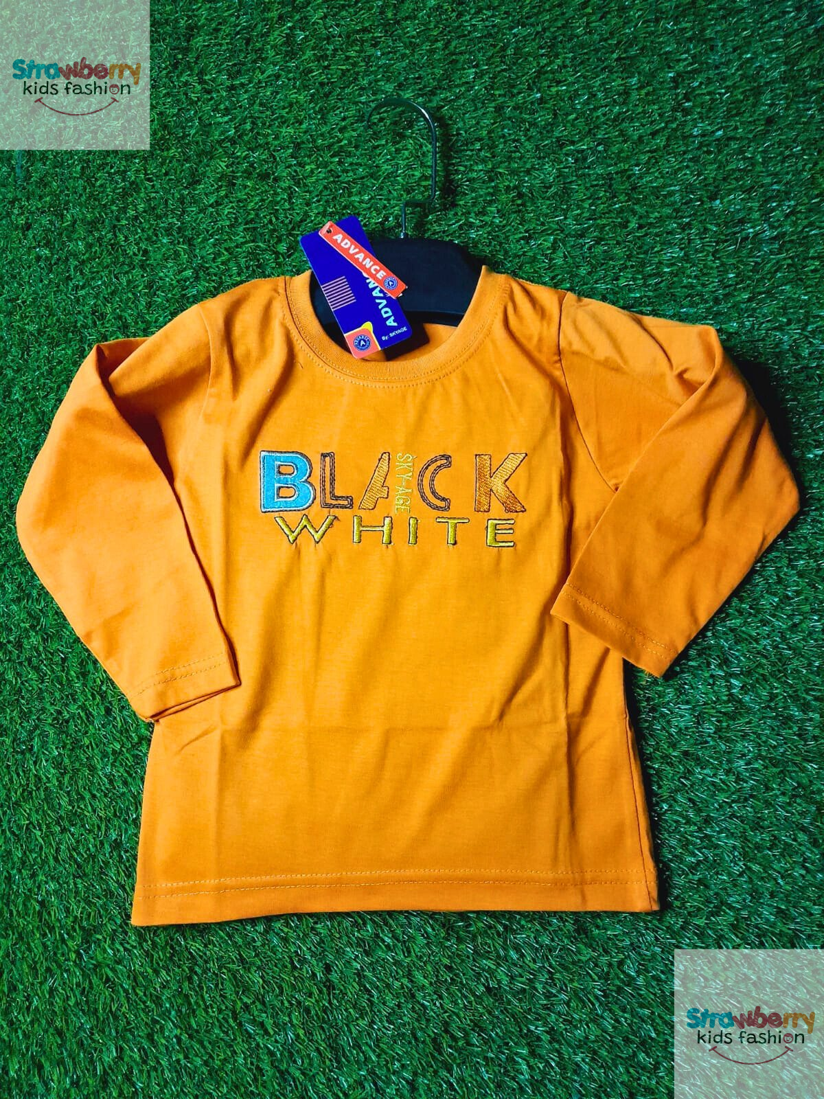 BOYS T-SHIRT - ORANGE COLOR - Strawberry Kids Fashion