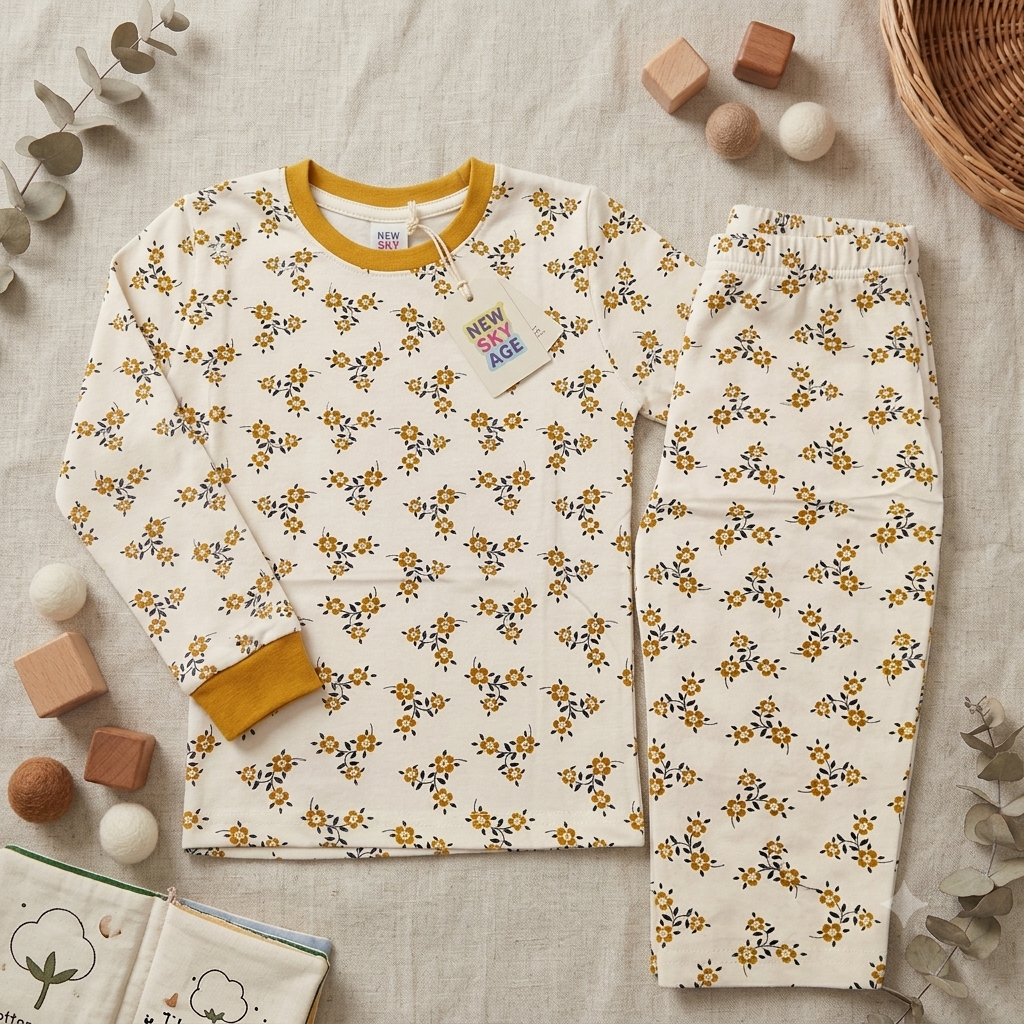 Yellow floral PJ set _ clearance sale