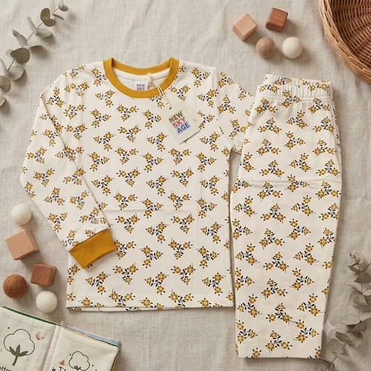 Yellow floral PJ set _ clearance sale