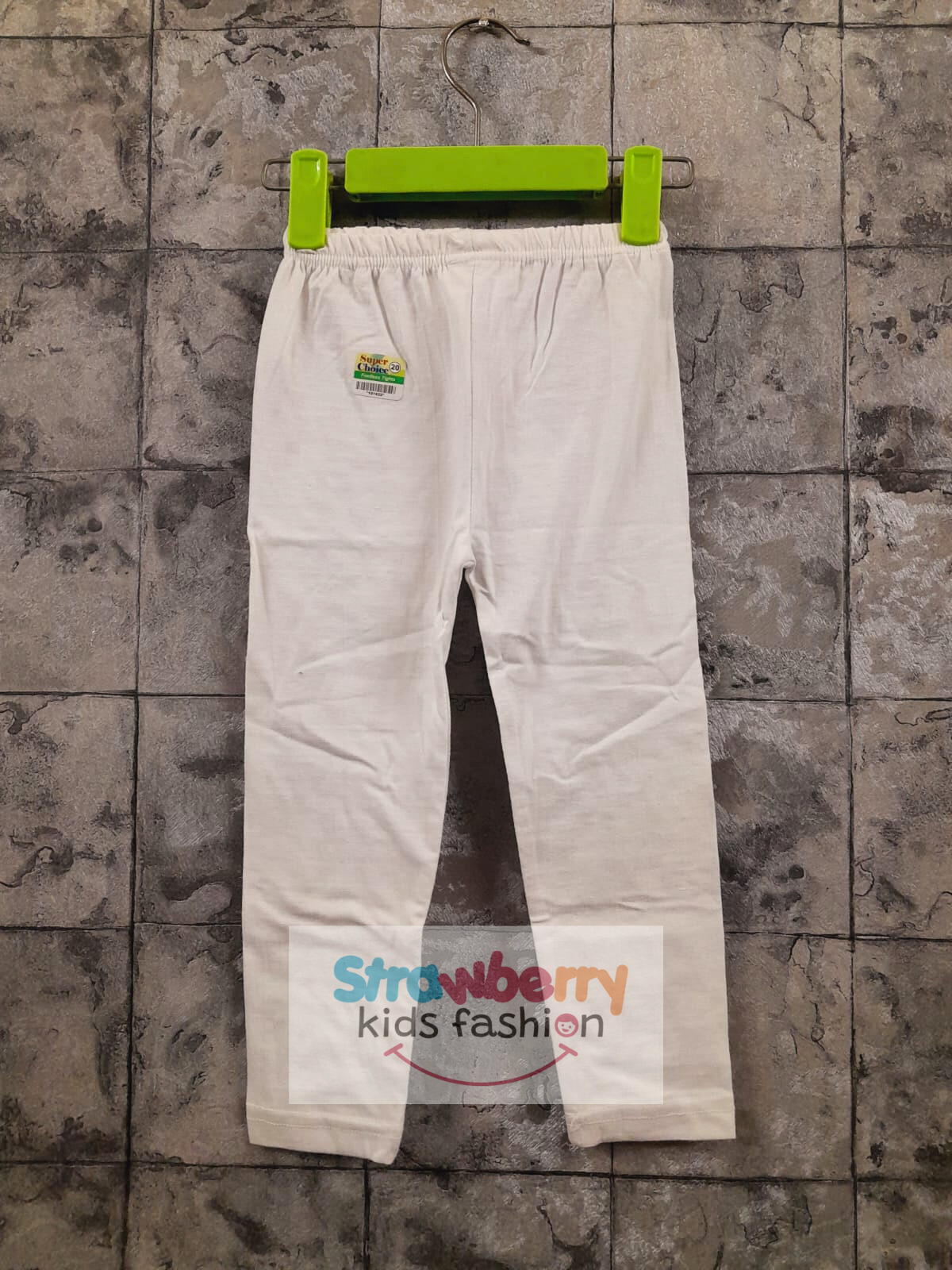 White Color Lycra Cotton Tights - Strawberry Kids Fashion