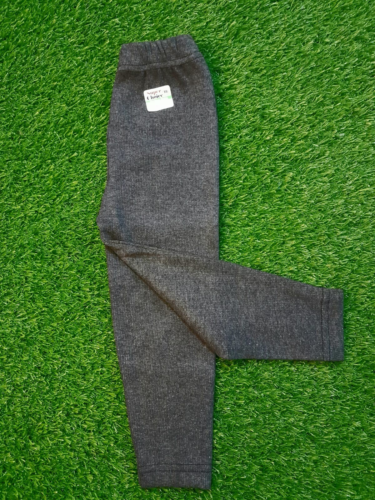 Dark Grey Color Winter Rib Tights For Girls - Strawberry Kids Fashion