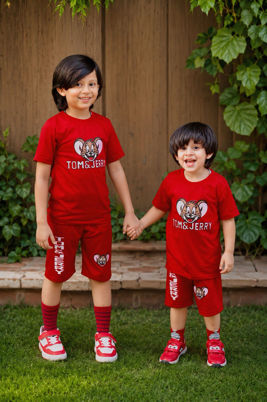 Tom & Jerry Kids Summer Suit – Shirt & Shorts Set for Boys Pakistan