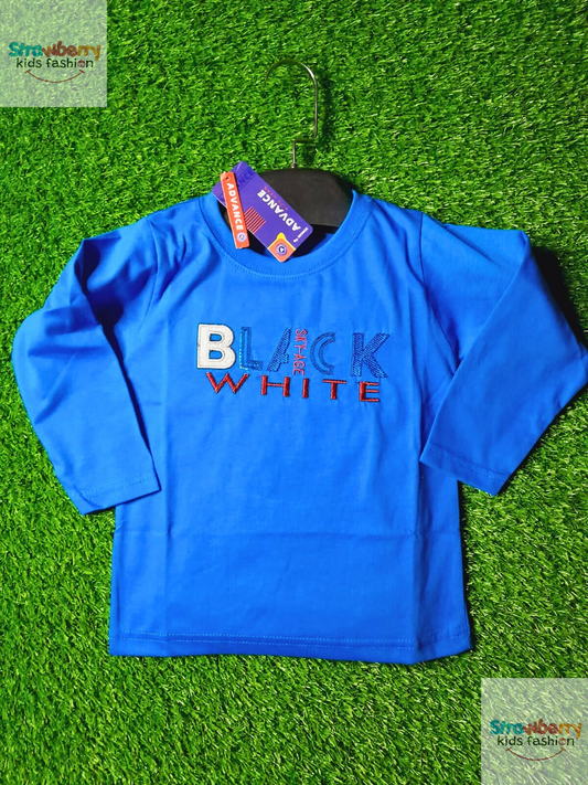 BOYS T-SHIRT - ROYAL BLUE - Strawberry Kids Fashion