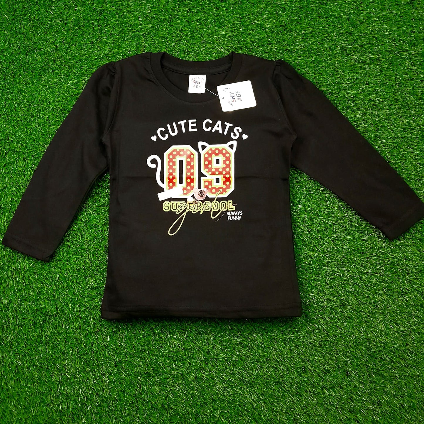 Girls Full Sleeves T-shirt - 025 - Strawberry Kids Fashion