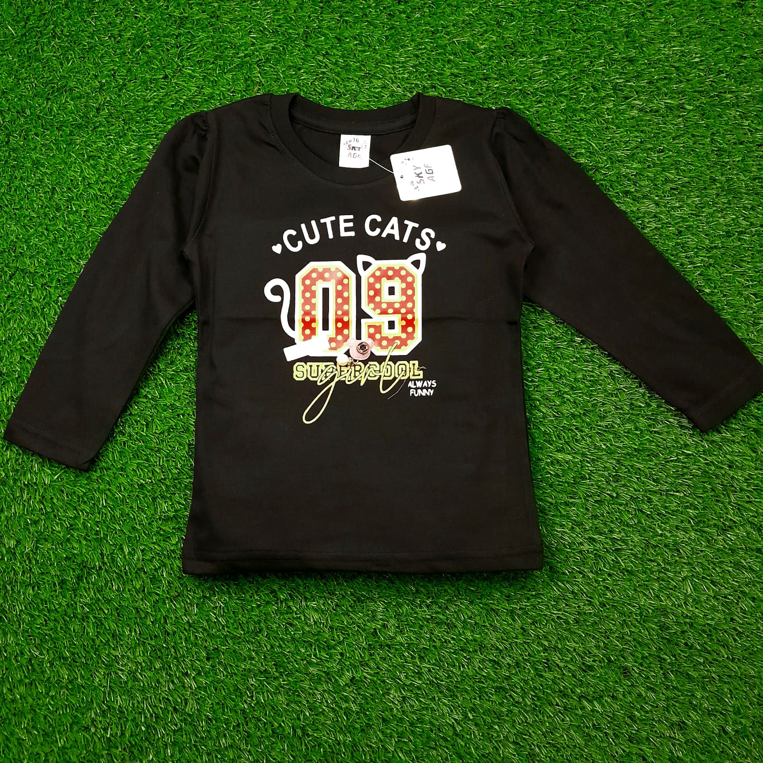 Girls Full Sleeves T-shirt - 025 - Strawberry Kids Fashion
