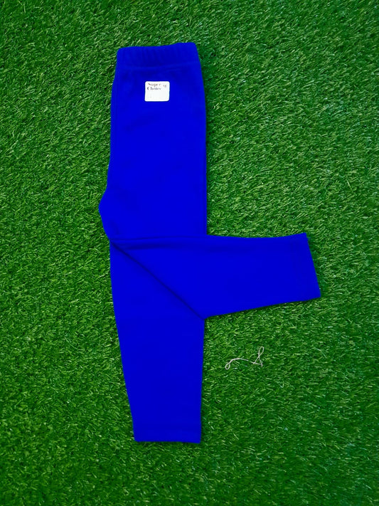 Royal Blue Color Winter Rib Tights For Girls - Strawberry Kids Fashion