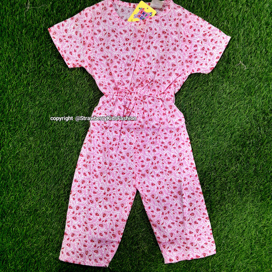 Girls JumpSuit _001 - Strawberry Kids Fashion
