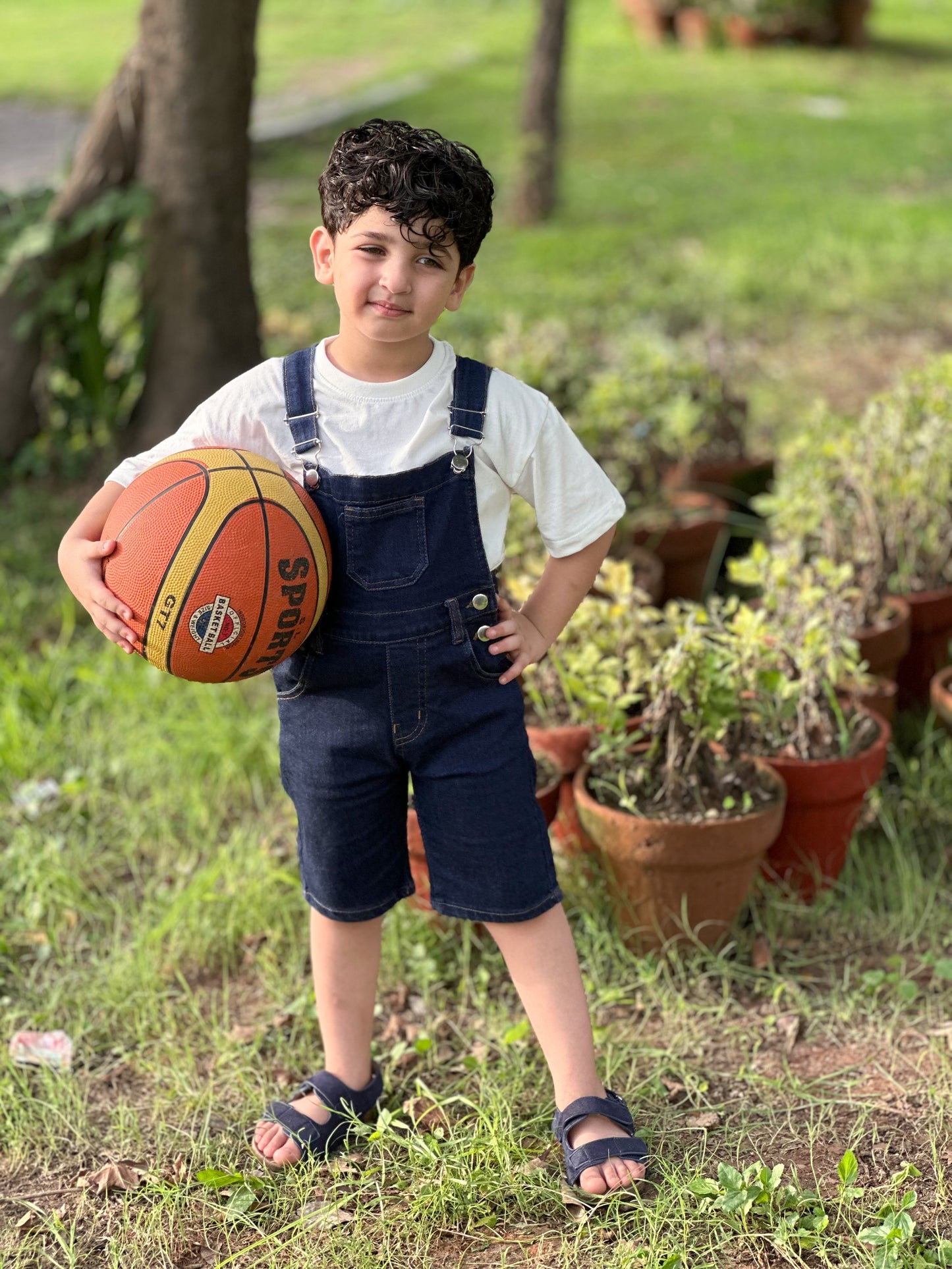 Premium Dark Navi-Blue Short Dungaree  | Denim Bib Shorts Pakistan
