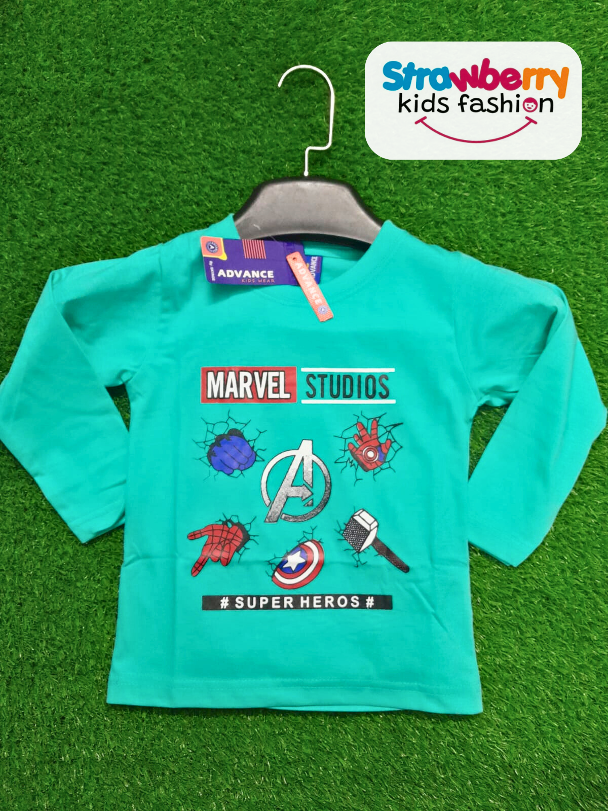 MARVEL STUDIOS BOYS T-SHIRT - SKY BLUE COLOR - Strawberry Kids Fashion