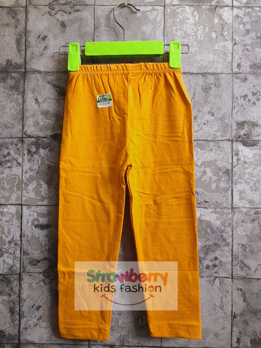 Orange Color Lycra Cotton Tights - Strawberry Kids Fashion