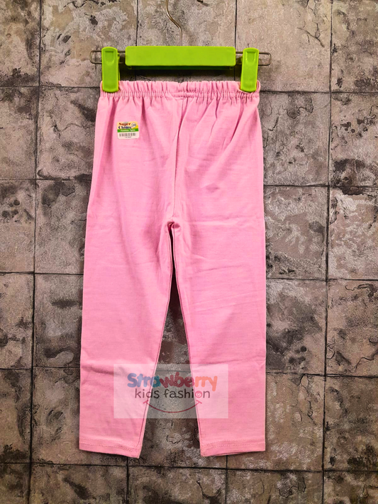 Light Pink Color Lycra Cotton Tights - Strawberry Kids Fashion