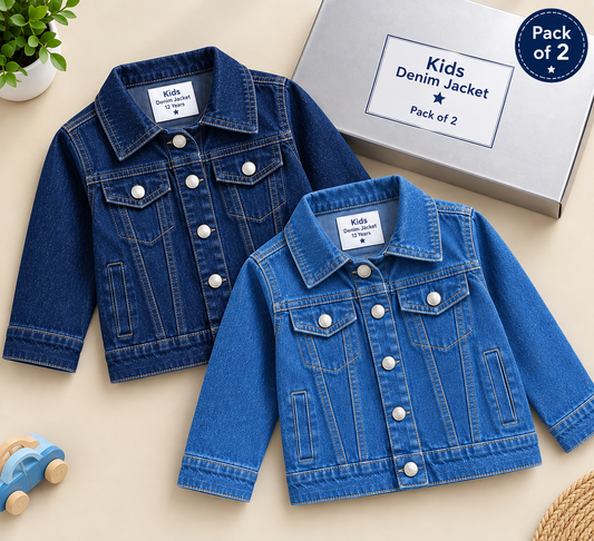 Pack of 2 denim jackets (dark & ice blue)