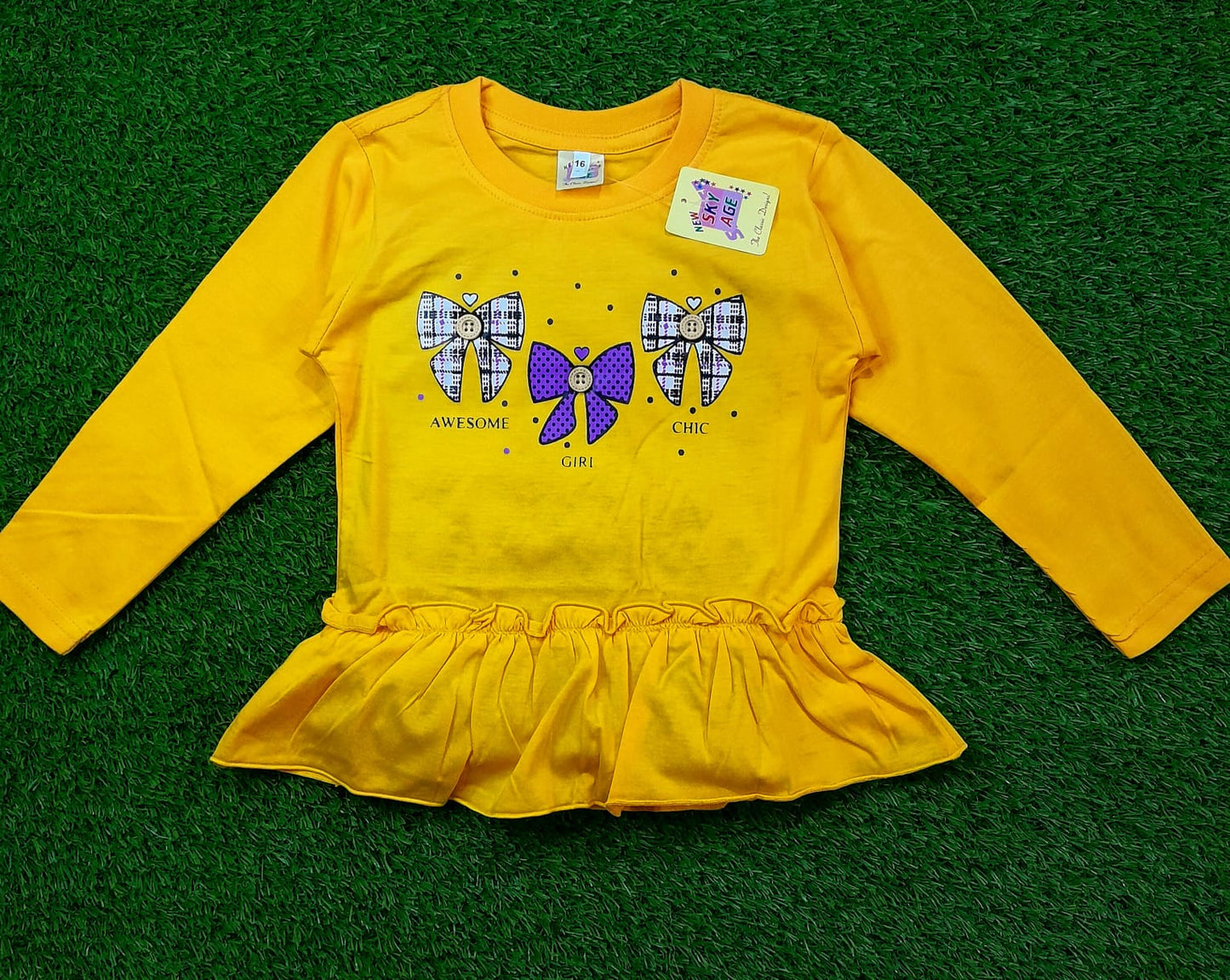 Girls Full Sleeves T-shirt - 030 - Strawberry Kids Fashion