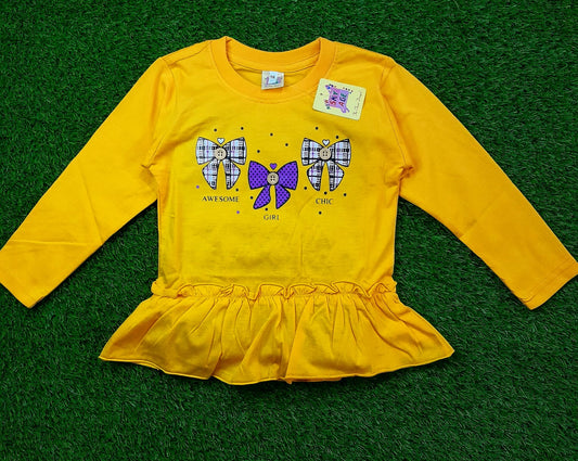 Girls Full Sleeves T-shirt - 030 - Strawberry Kids Fashion