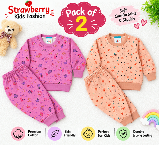 Pack of 2 Kids Fleece Tracksuits – Winter Bundle (1-7 Years)