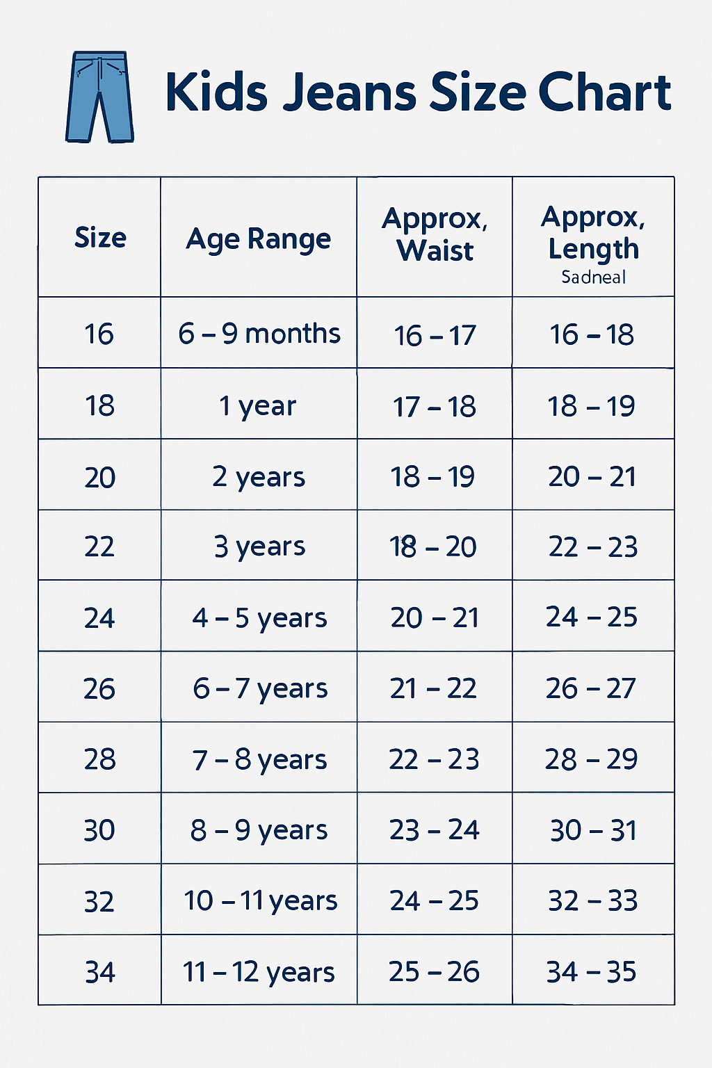 Kids Premium Ice Blue Cargo Denim Jeans (Ages 4-12)