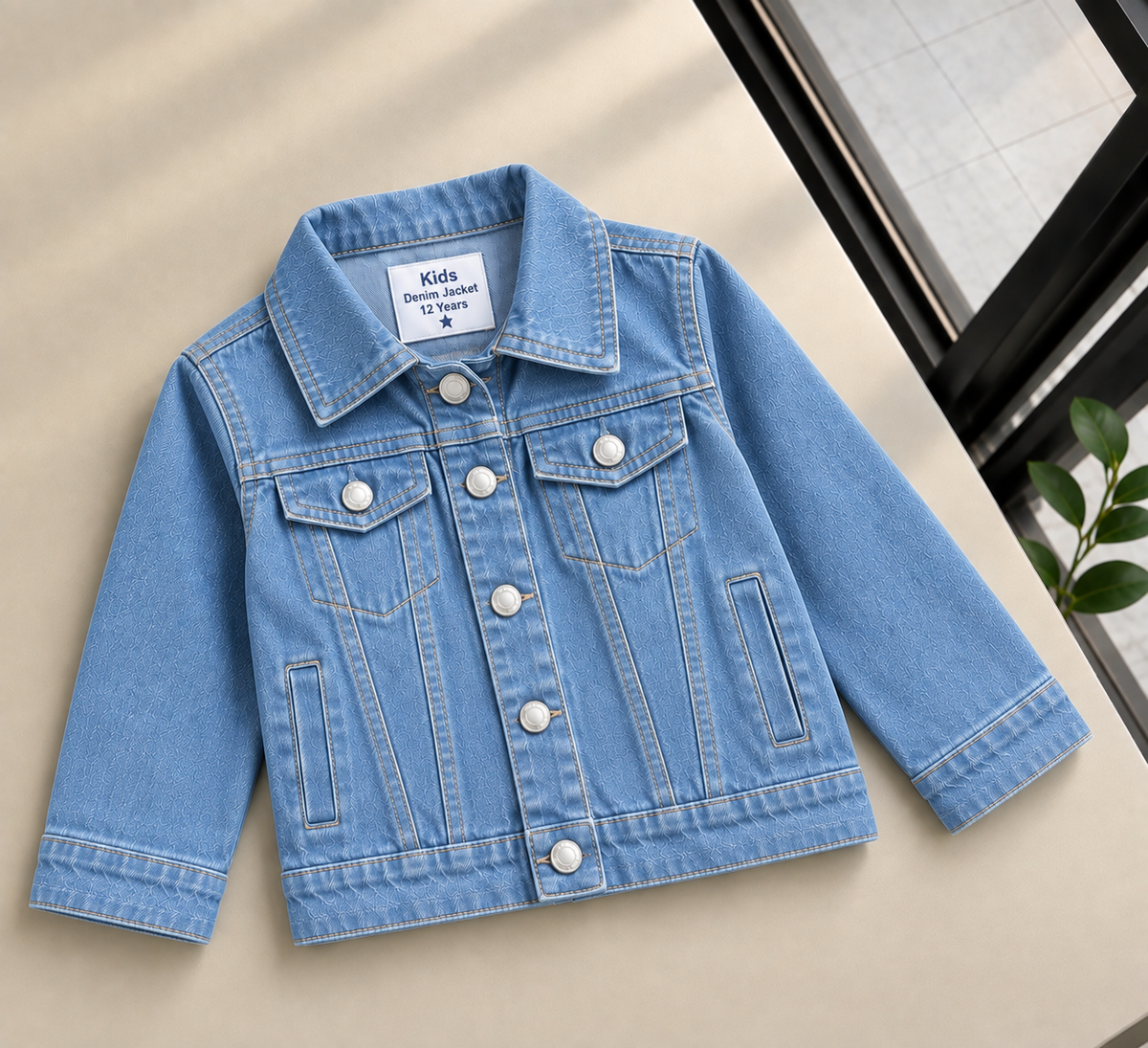 Denim Ice blue Jacket  (9 to 14 years)