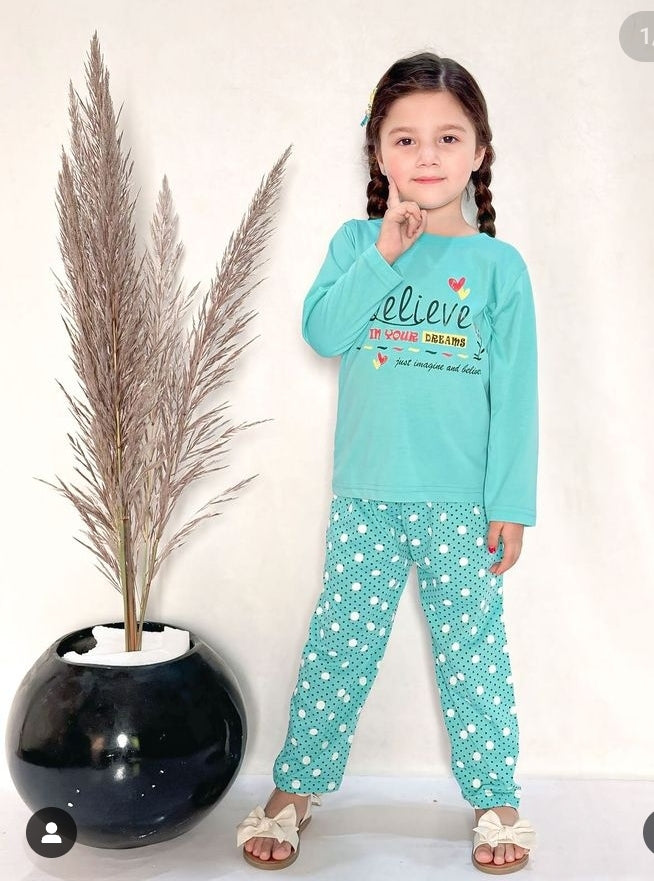 Believe In Your Dreams PJ Set - Sea Green