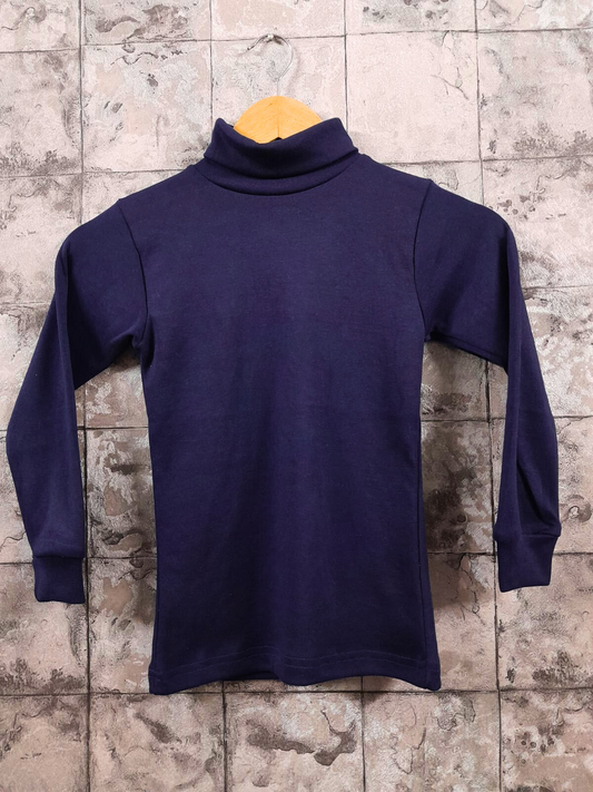 Navy Blue Color Kids Hineck - Strawberry Kids Fashion