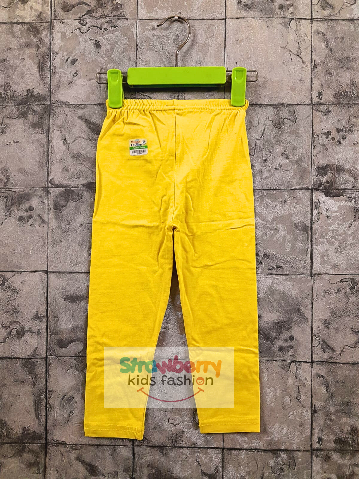 Yellow Color Lycra Cotton Tights - Strawberry Kids Fashion