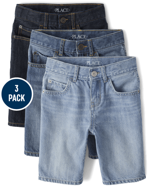 Pack of 3 Kids Denim Shorts - Strawberry Kids Fashion