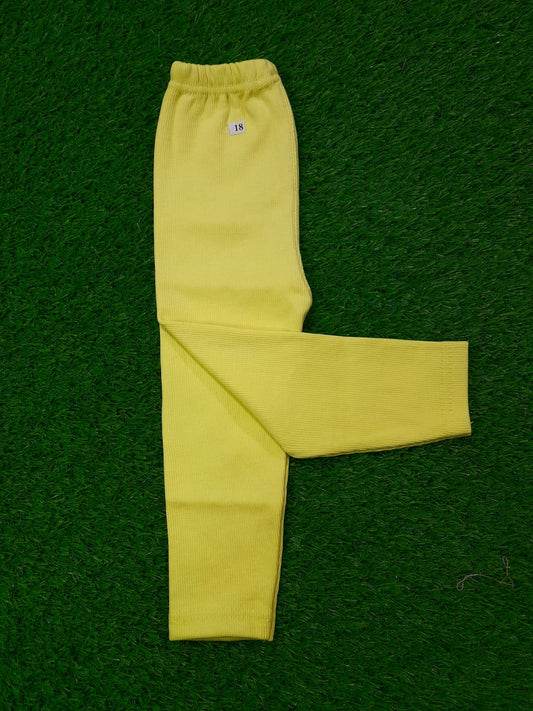 Yellow Color Winter Rib Tights For Girls - Strawberry Kids Fashion
