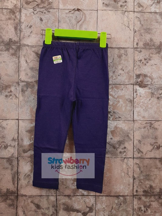Navy Blue Color Lycra Cotton Tights - Strawberry Kids Fashion
