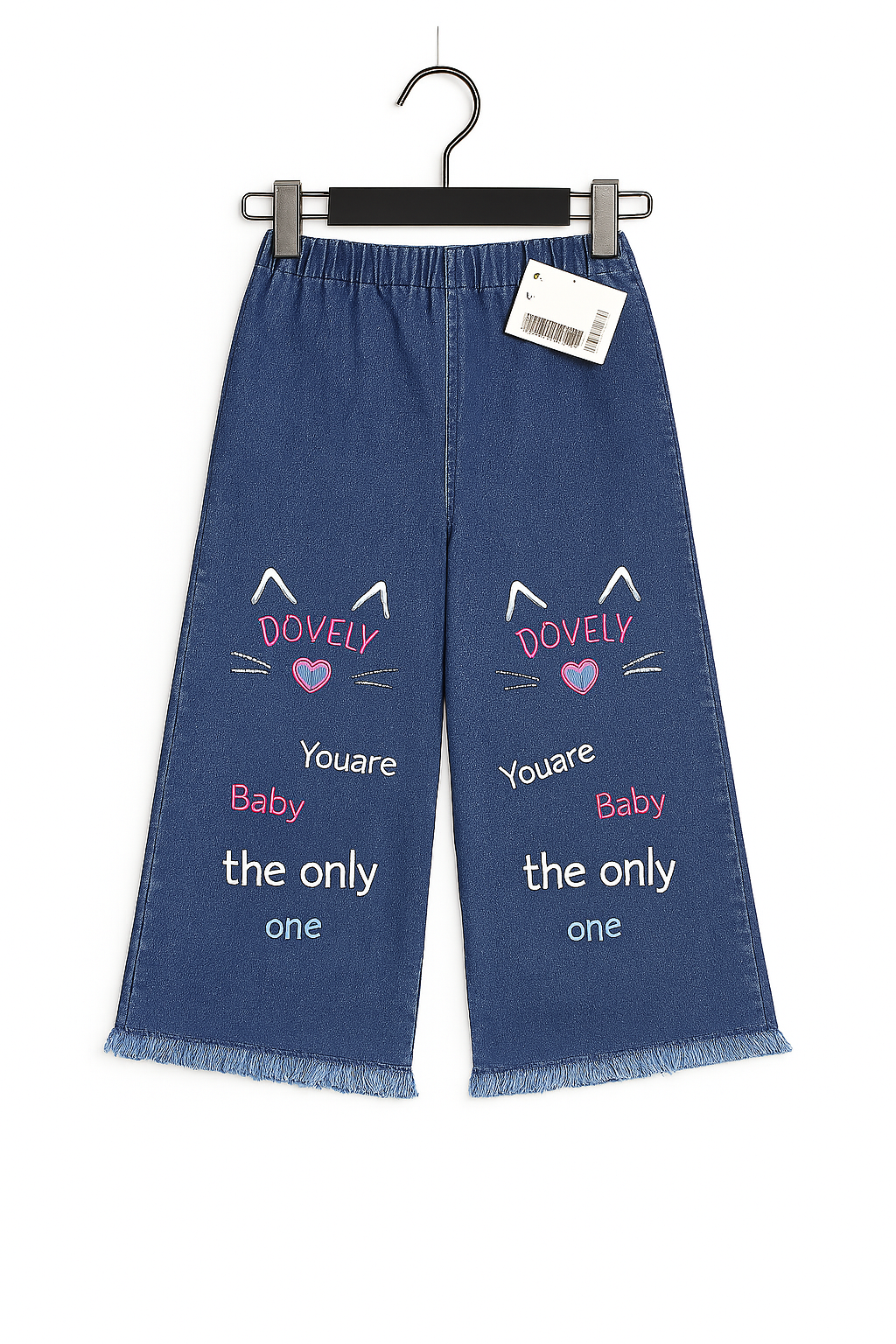 New Girls embroidery loose mom Jeans