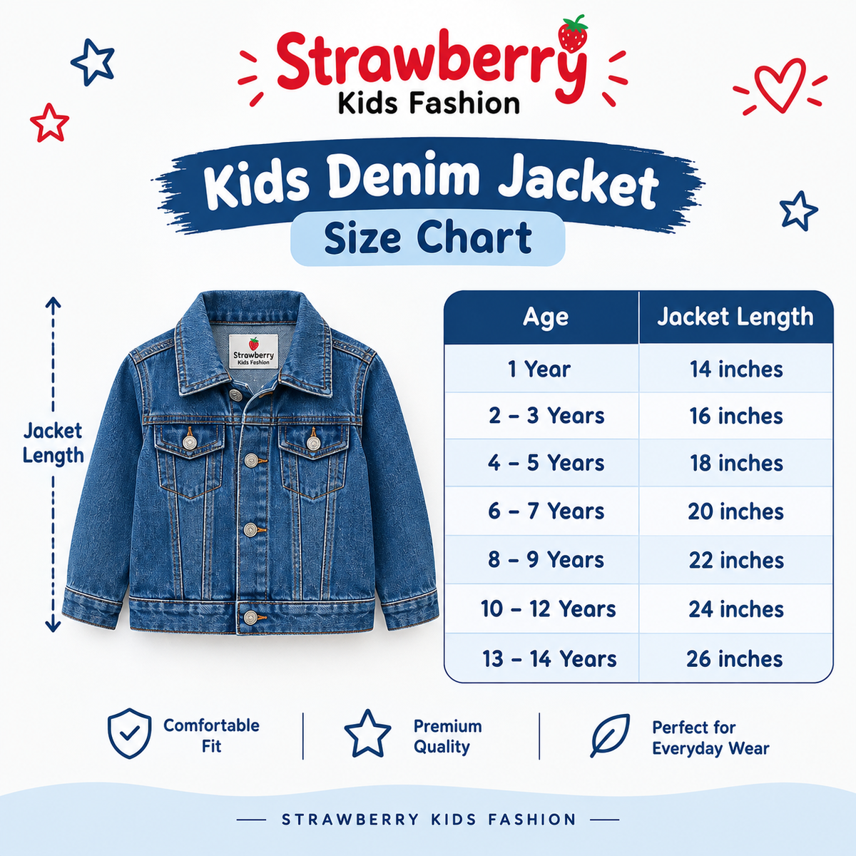 Denim Black Jacket  (1 to 8 years)