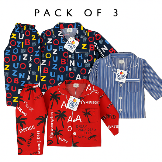 Pack Of 3 Boys Nightsuites ( 1_5) Years